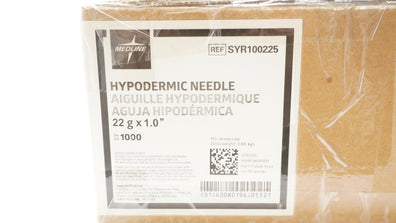 Medline SYR100225 Hypodermic Needle 22g x 1.0In - Box of 1000